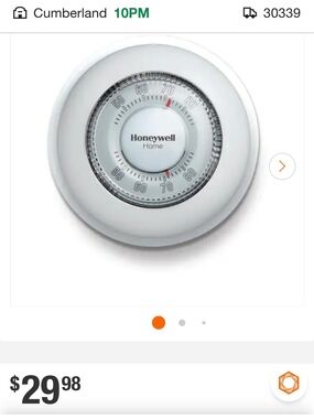 Honeywell Home Round Analog Thermostat - White
